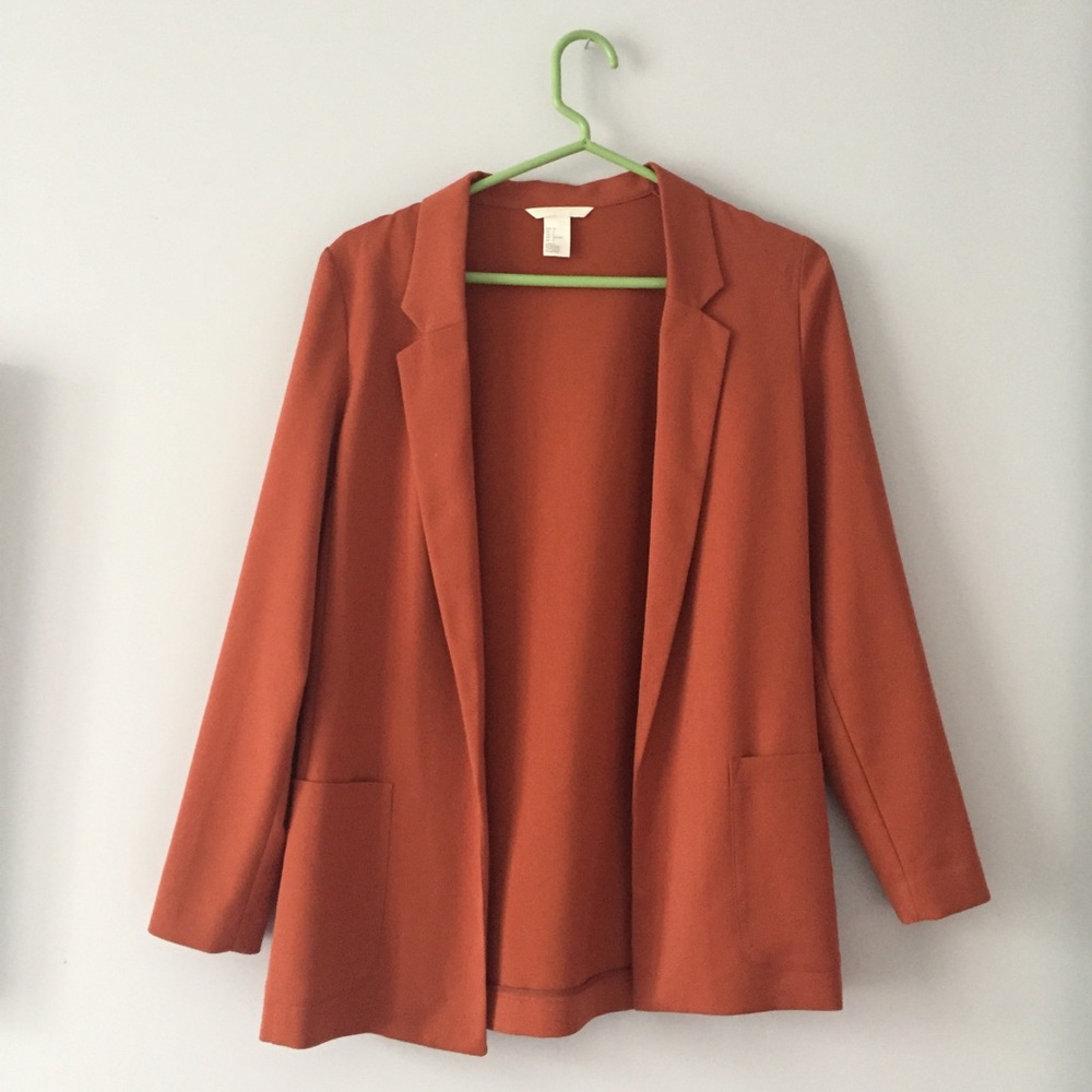 Rust orange lightweight blazer H&M WORN ONCE